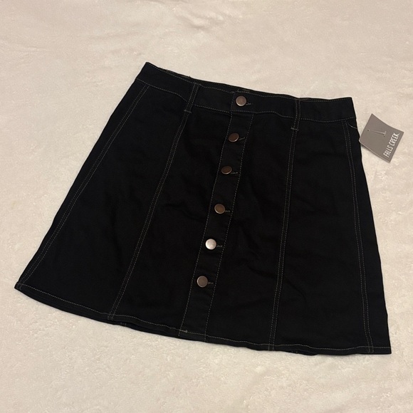 Falls Creek Dresses & Skirts - Falls Creek Black denim Skirt with Button Accents